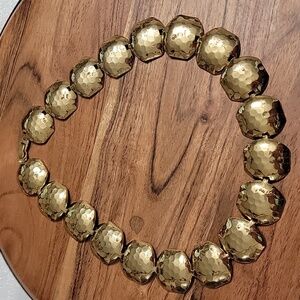 Joan Rivers Hammered Disc Goldtone Necklace